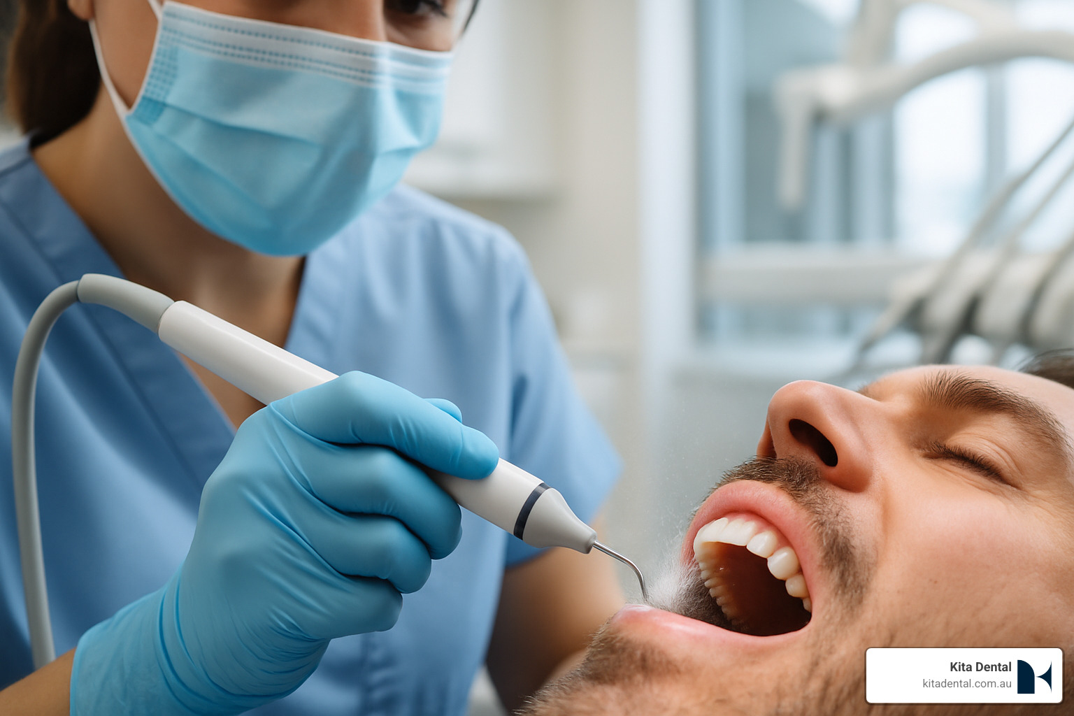 ultrasonic scaler in action - scaling meaning in dental ultrasonic scaler in action - scaling meaning in dental