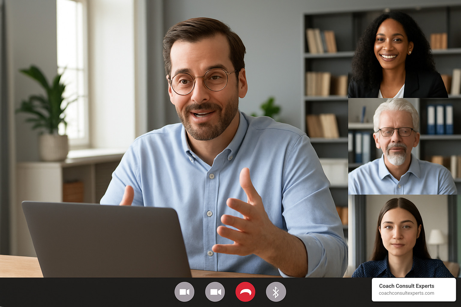 virtual coaching session screenshot - coach for professionals