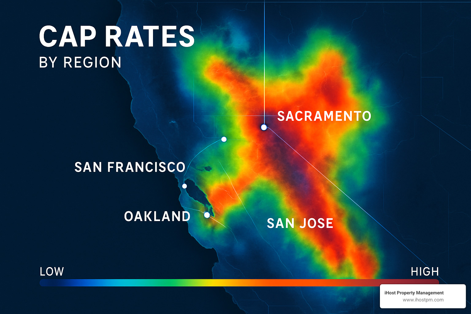 dynamic cap-rate heatmap showing Northern California markets - real estate investment proposal