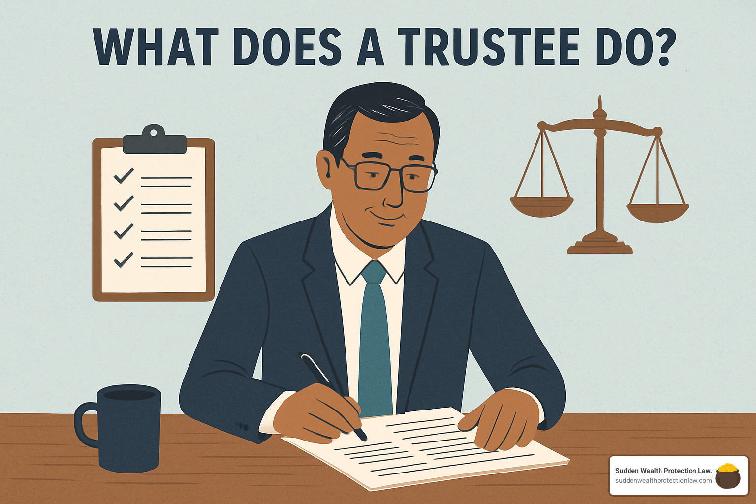 detailed spreadsheet showing trust accounting records and tax forms - what does a trustee do