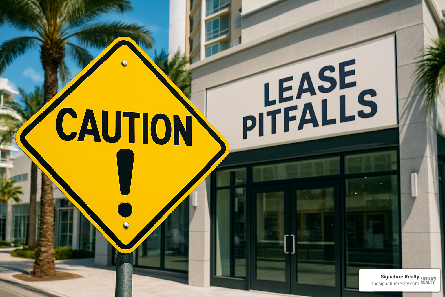 caution-sign lease pitfalls - retail tenant rep