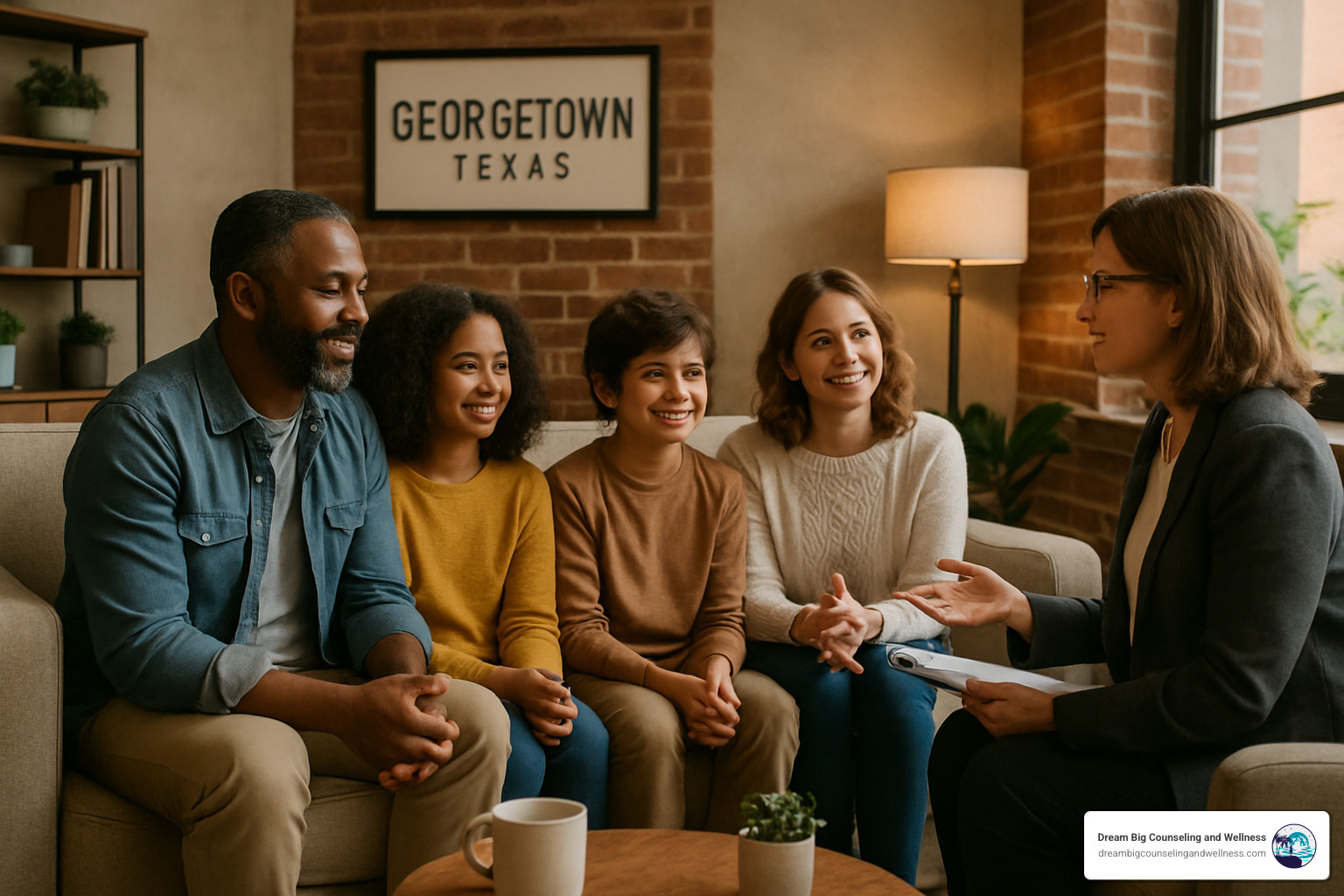 therapy session with family - family therapy services georgetown