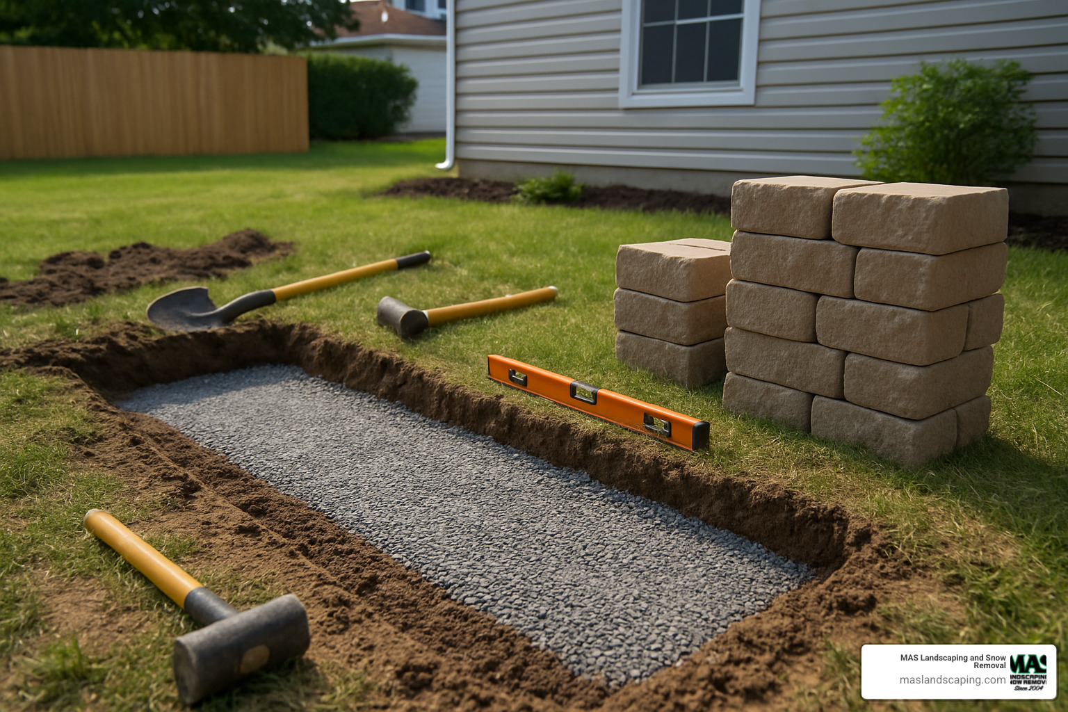 proper foundation preparation for paver walls - landscape paver walls