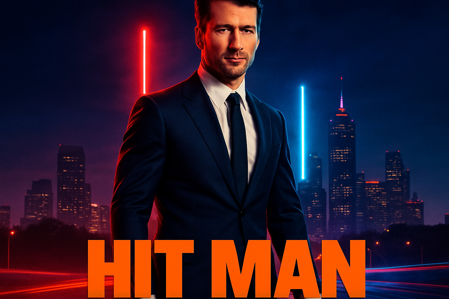 glen powell hit man poster - glen powell glen powell hit man poster - glen powell