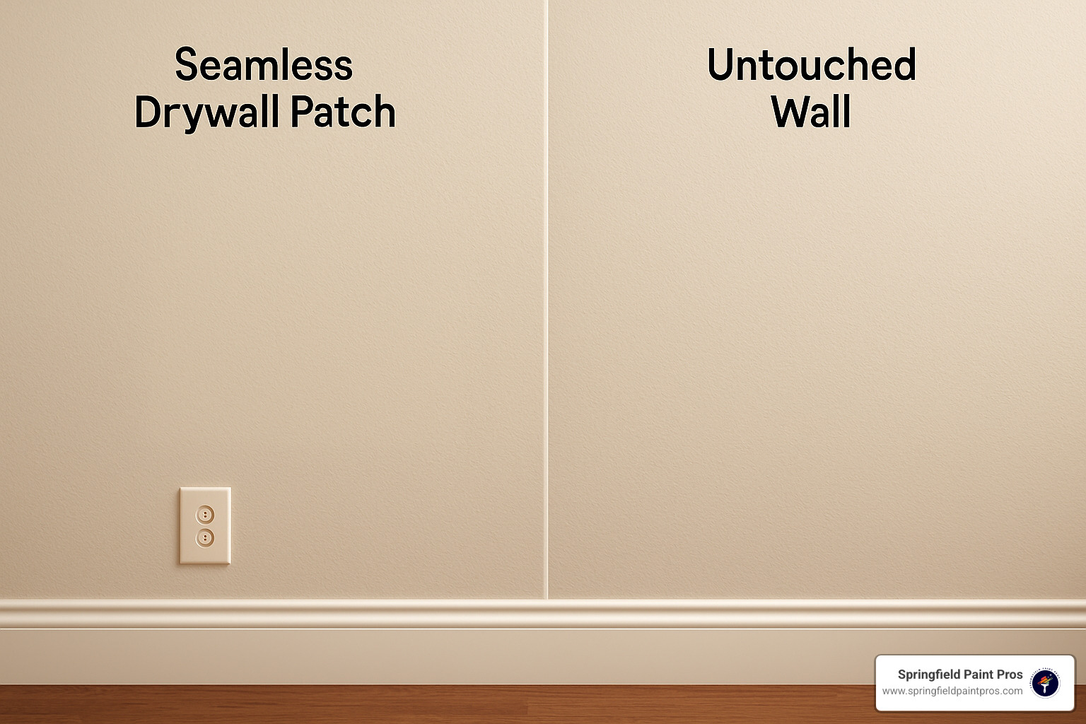 seamless patch vs untouched wall - drywall repair springfield