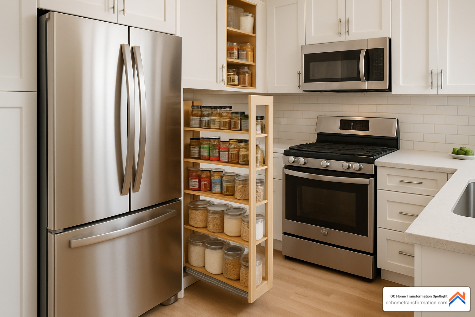 pull-out pantry storage solution - kitchen remodel ideas pull-out pantry storage solution - kitchen remodel ideas