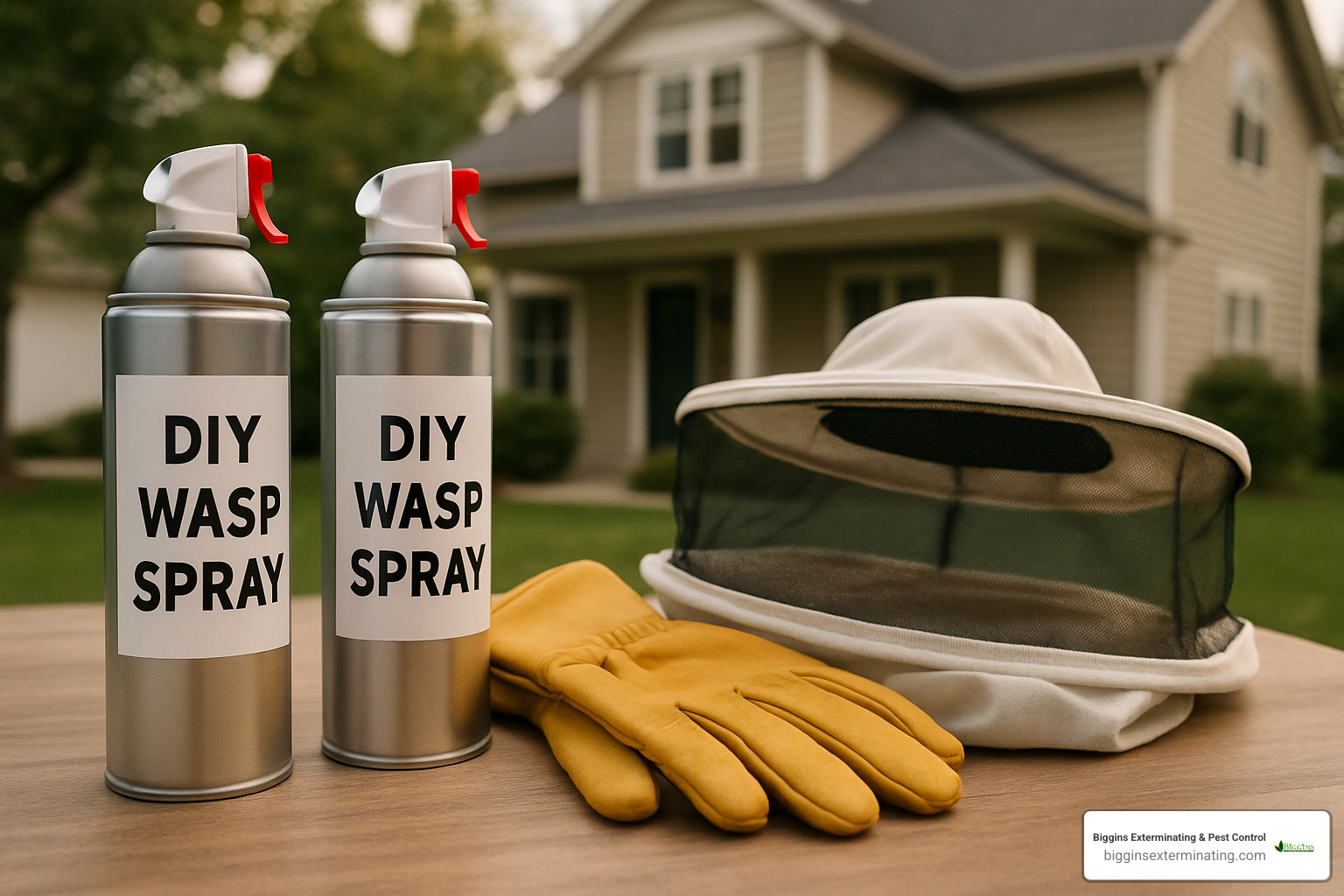 DIY wasp spray and protective equipment - wasp treatment near me