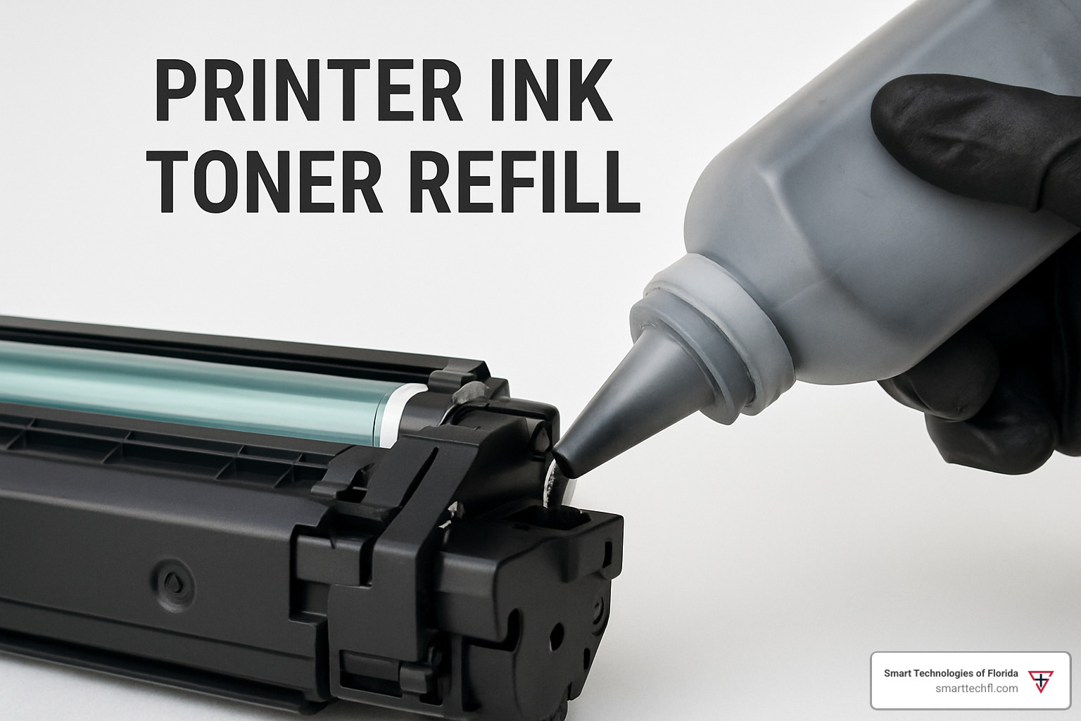store shelf with refill supplies - printer ink toner refill