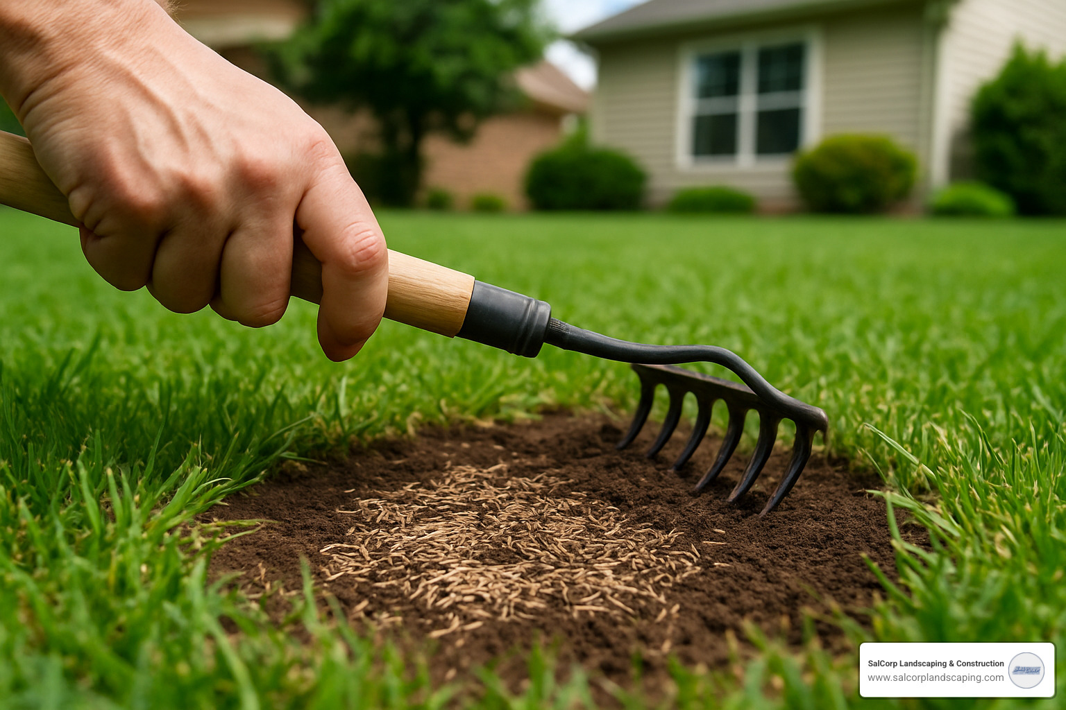 patch repair - grass seed installation
