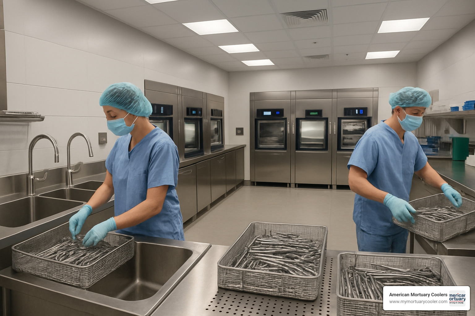 Surgical instrument cleaning and sterilization station - potts scissors