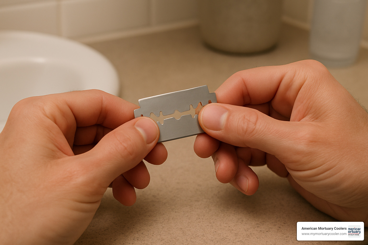 blade snapping technique demonstration - double edge razor blade holder