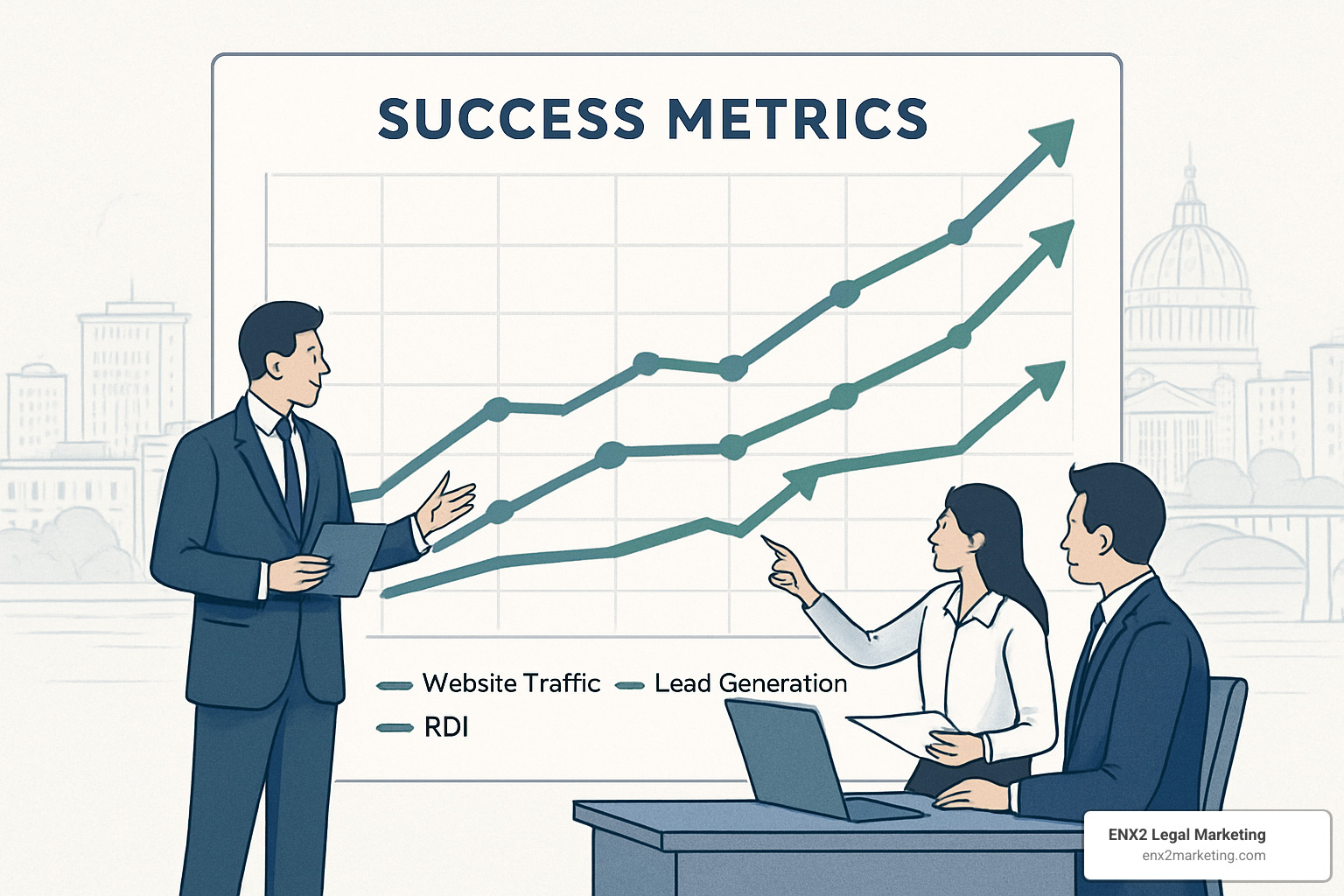 Success metrics graph showing traffic increases, lead generation improvements, and ROI achievements for Harrisburg businesses - harrisburg digital media marketing