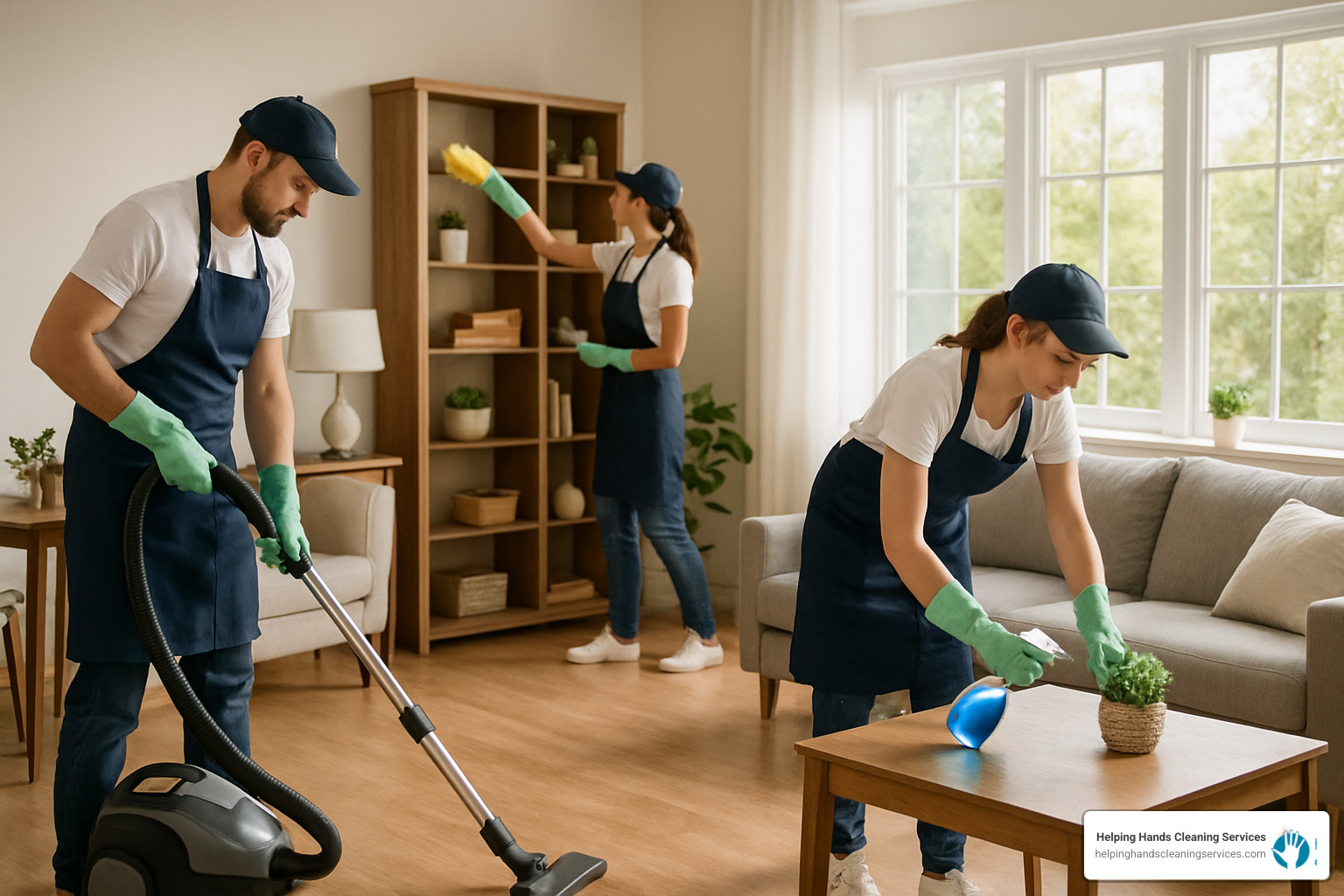 professional cleaning team in modern Downers Grove home - maid service downers grove il