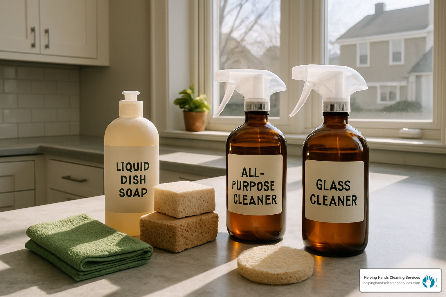 eco-friendly cleaning supplies and equipment used in Downers Grove homes - maid service downers grove il