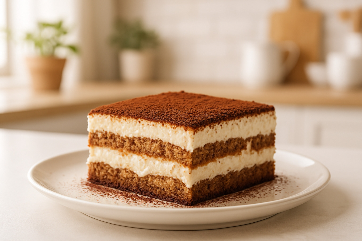 Perfect tiramisu slice showing mascarpone layers - what does mascarpone taste like