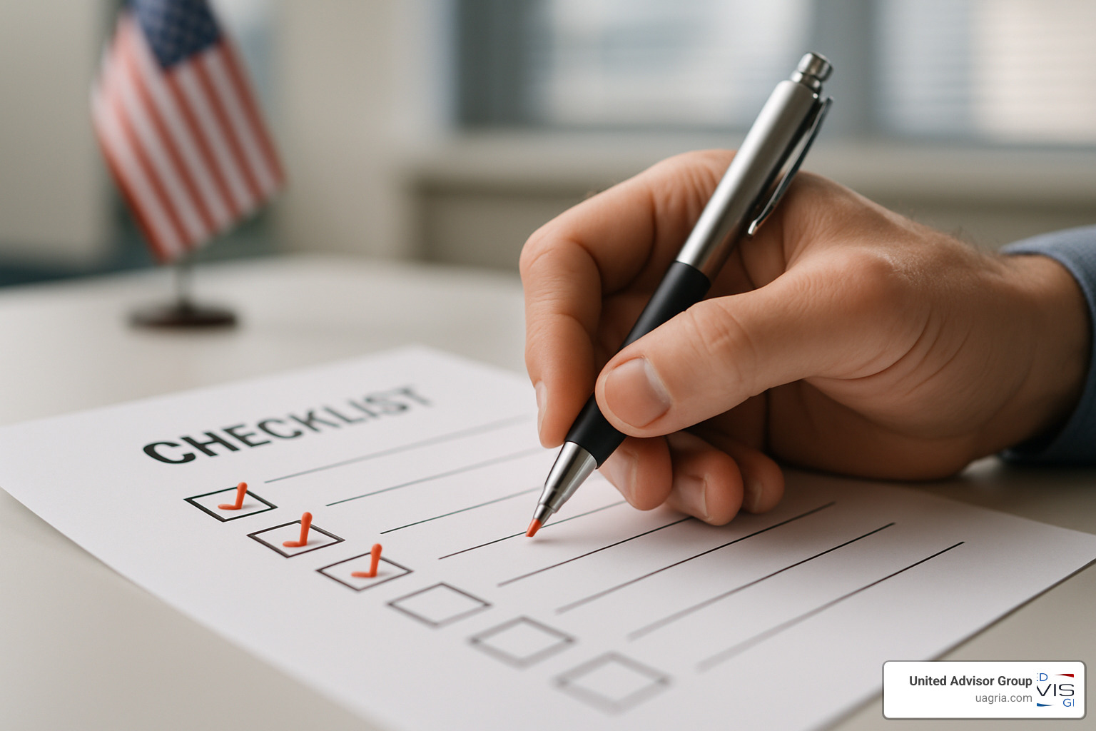 checklist being completed - fee only fiduciary advisor