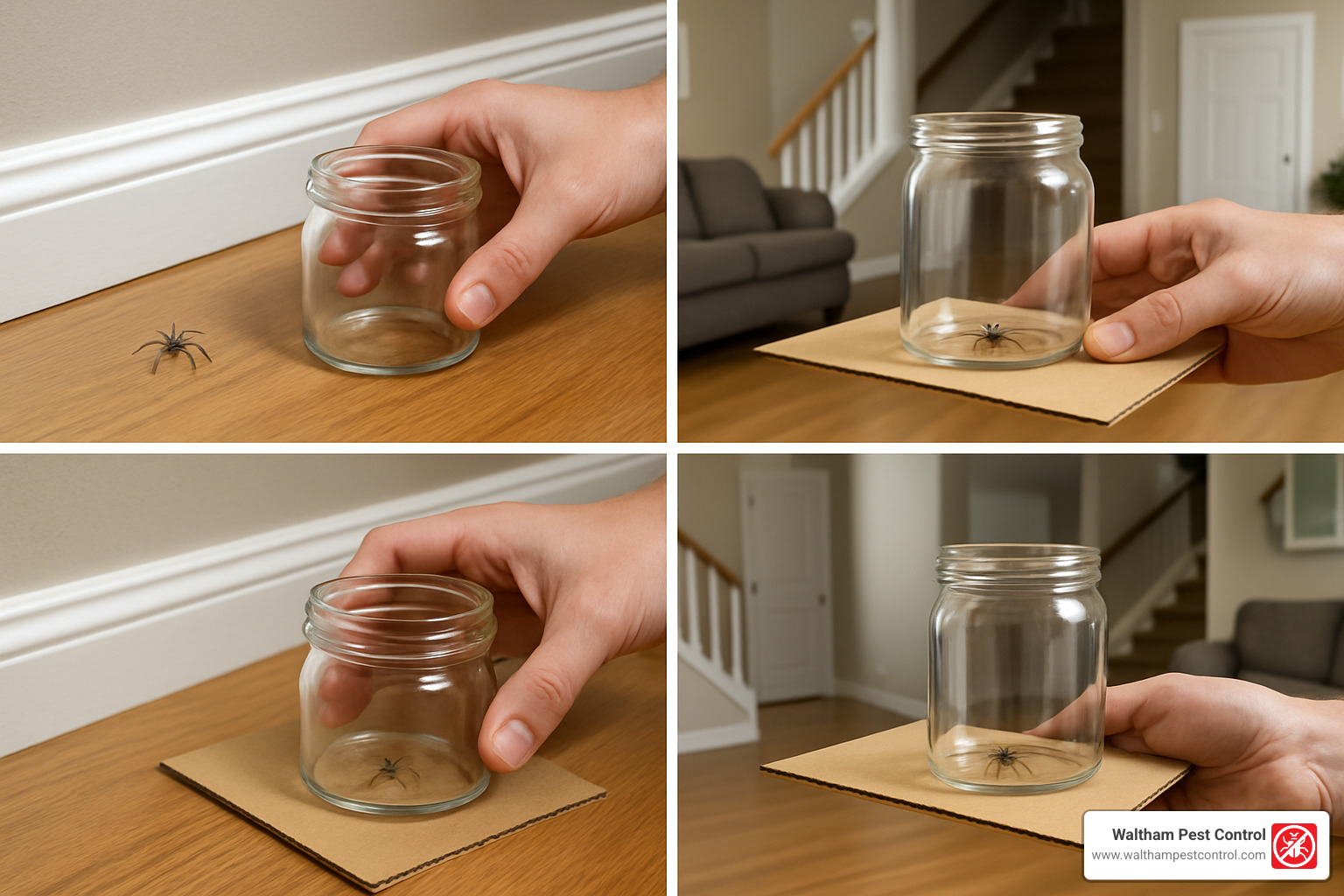 humane spider capture and release technique - best way to get rid of ants and spiders