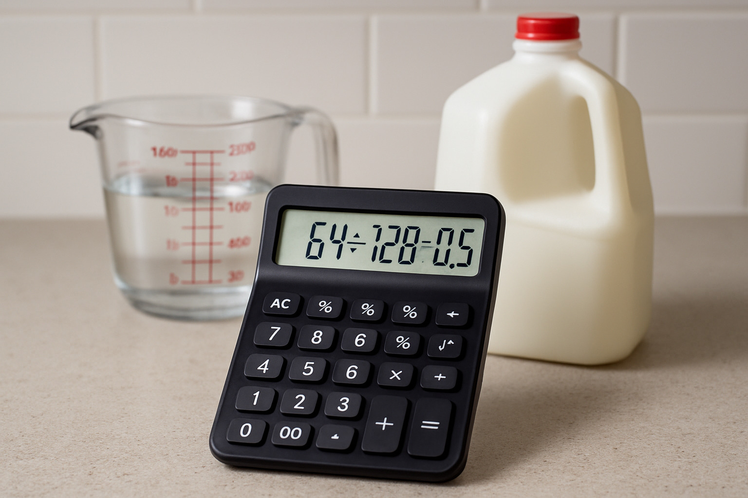 calculator screen showing conversion - ounces per gallon