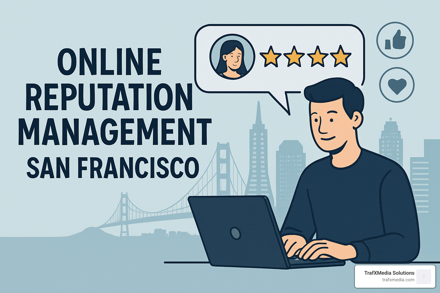 ORM dashboard showing Bay Area business locations with sentiment tracking overlays - online reputation management san francisco