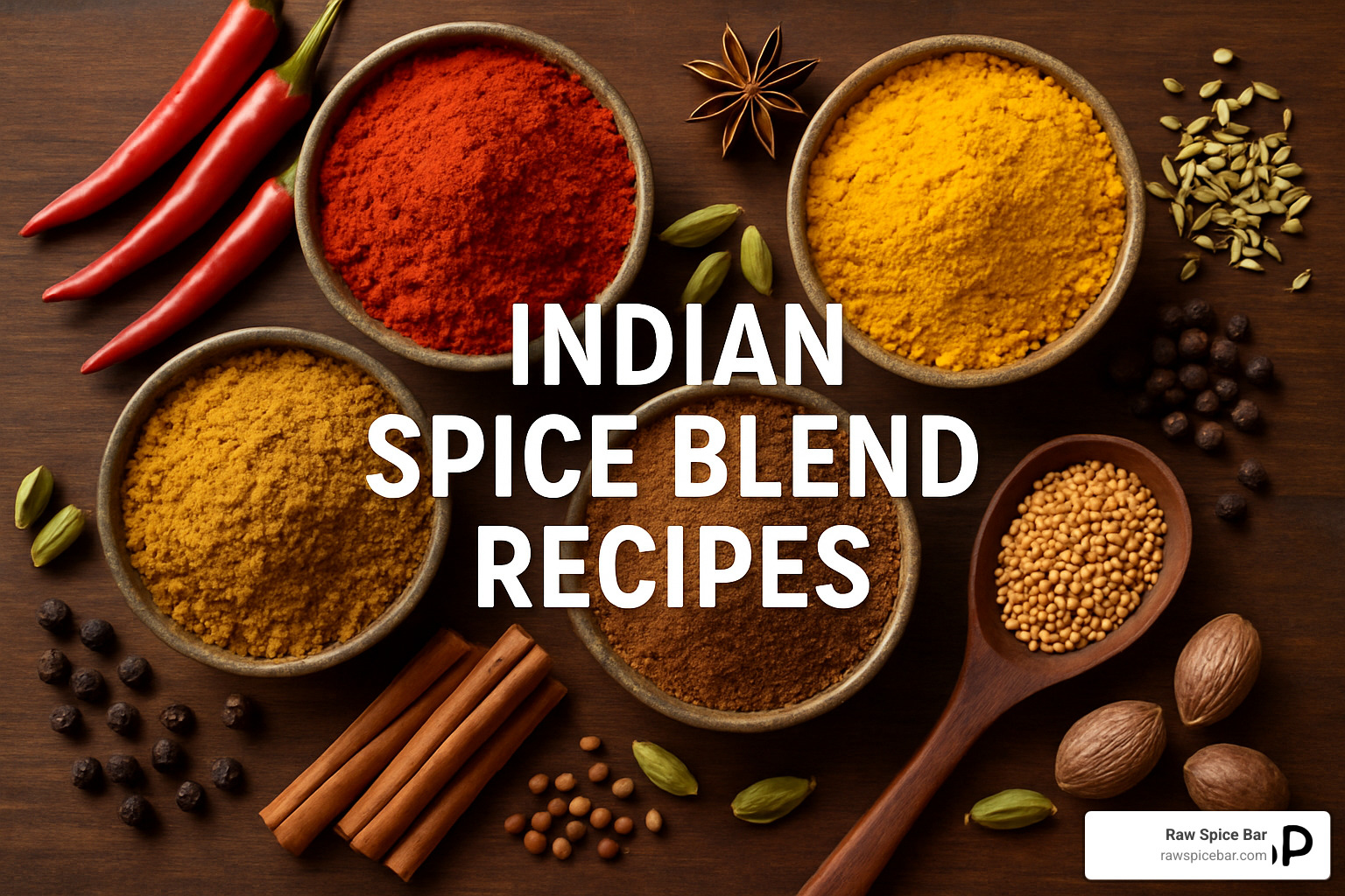 Organized spice storage with labeled glass jars - Indian spice blend recipes