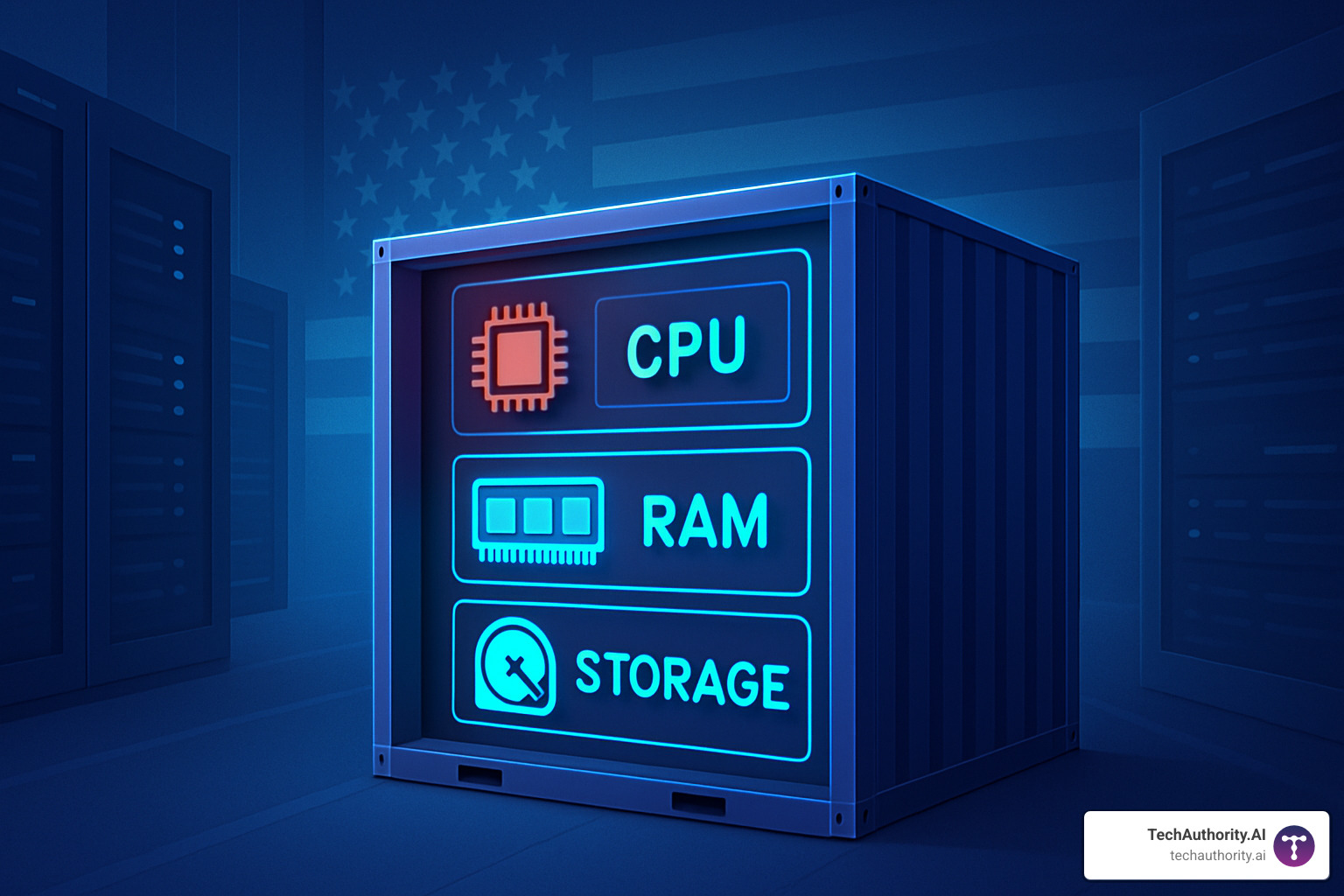 Isolated server container showing dedicated resources - WordPress hosting dedicated IP