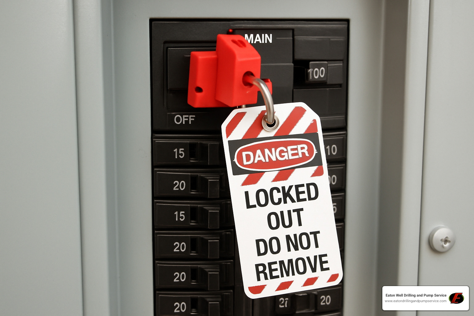 locked out electrical panel - fix a well pump