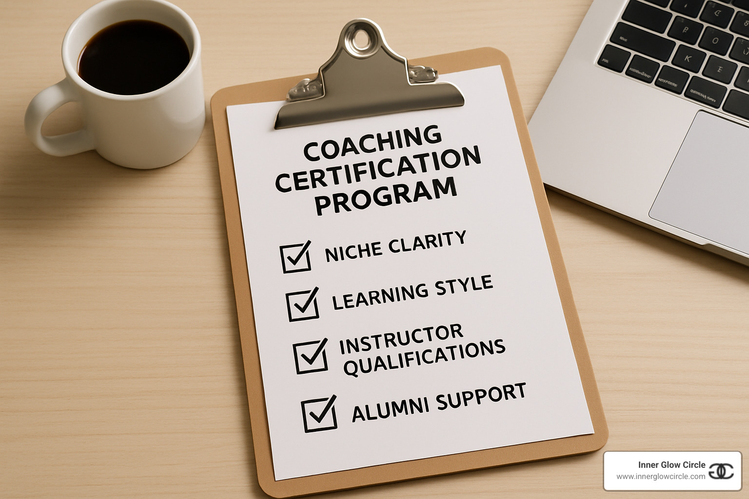 checklist showing key criteria for selecting a coaching certification program - Coaching certification online