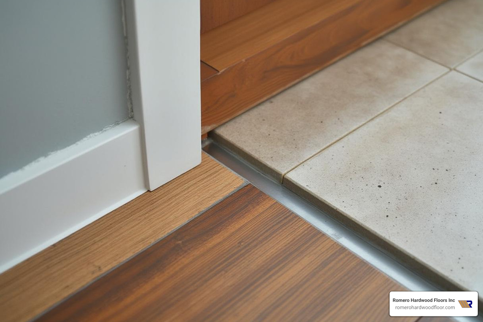 transition strip between hardwood and tile flooring - Hardwood Floor Installation Concrete