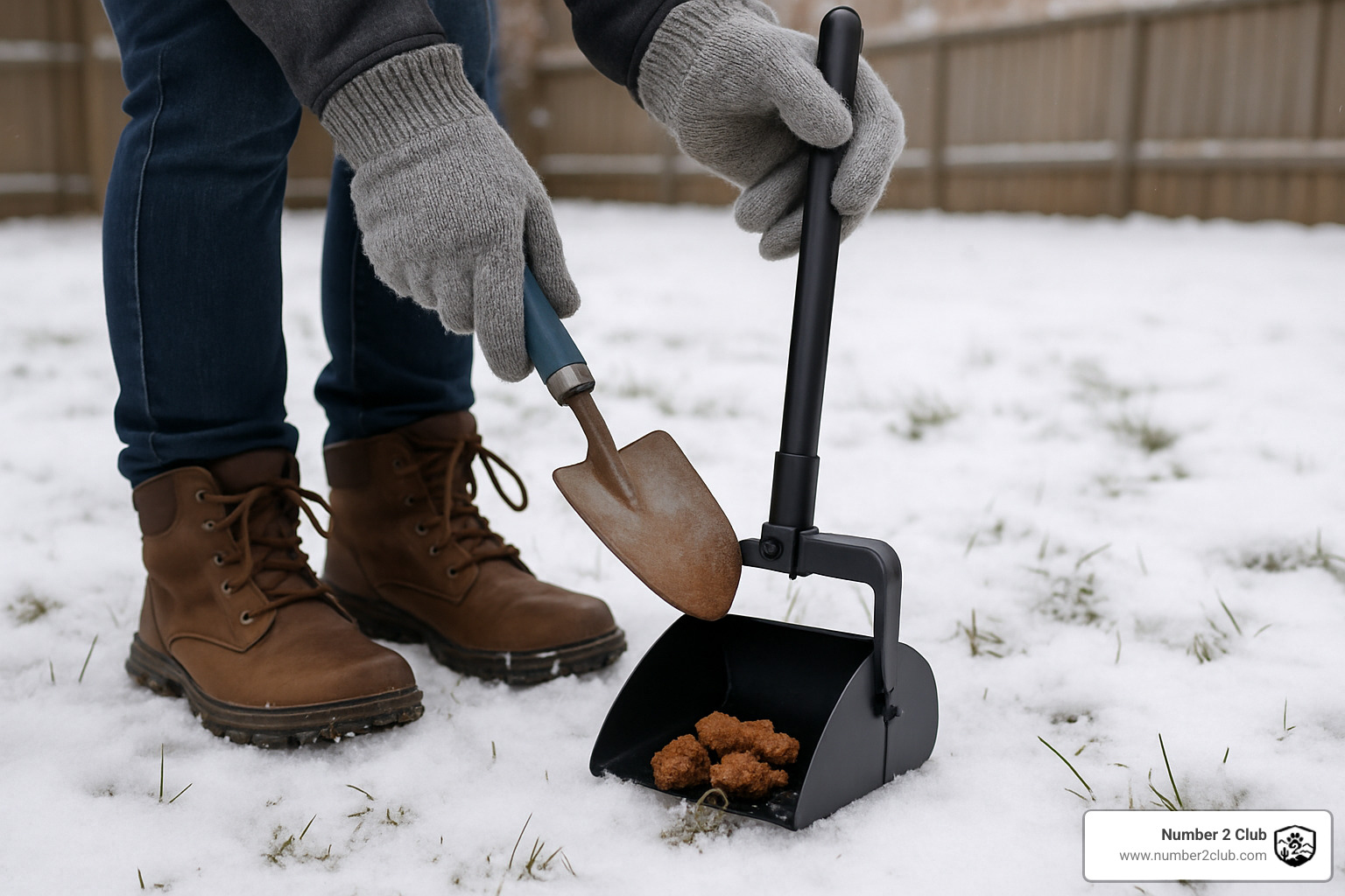 Winter dog waste cleanup techniques and tools - best way to pick up dog poop