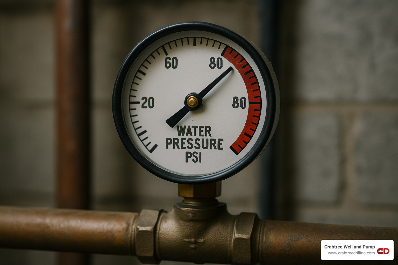 pressure gauge in red zone - emergency well pump repair pressure gauge in red zone - emergency well pump repair