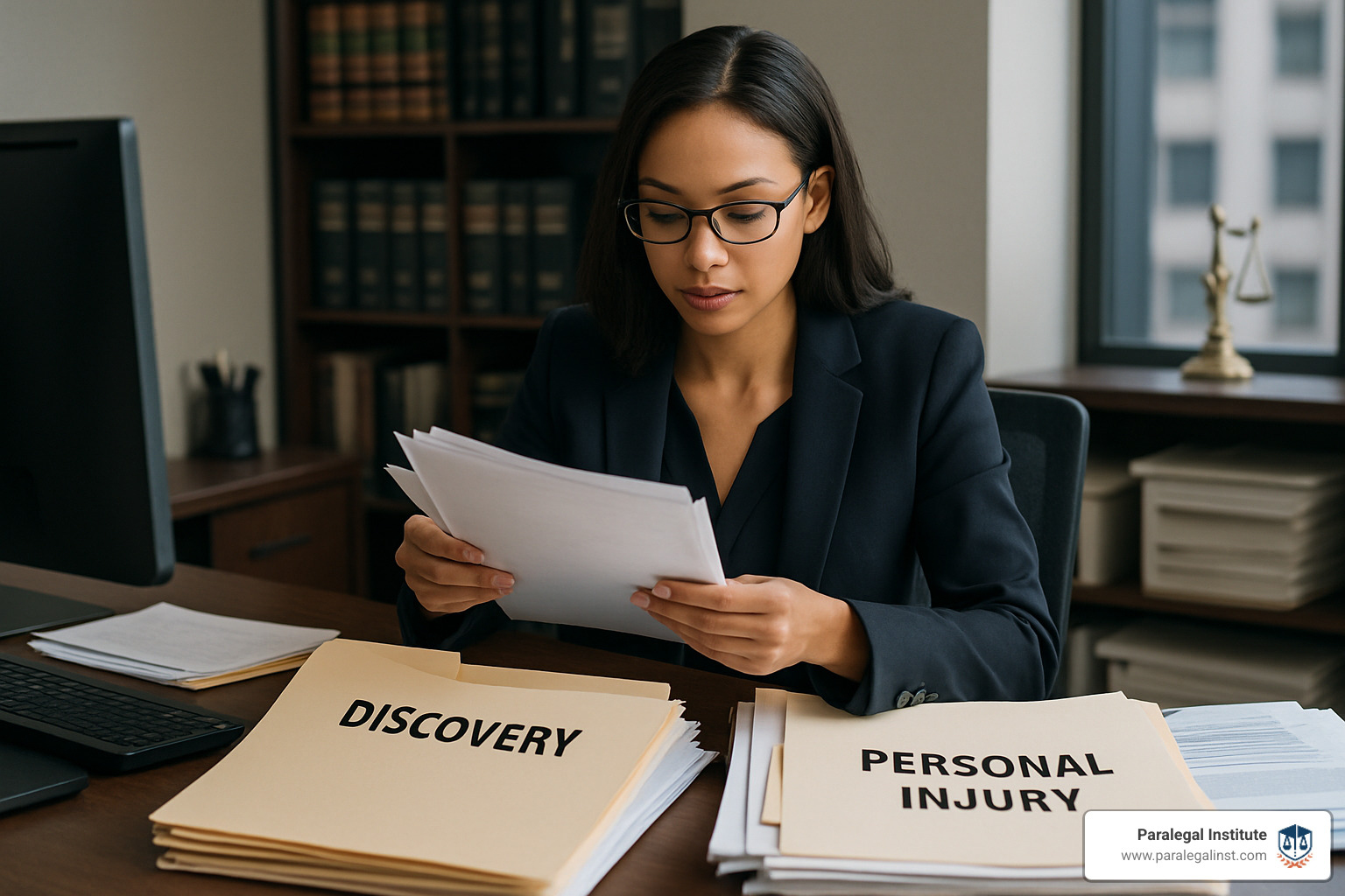 Personal injury paralegal organizing findy documents and case files - personal injury paralegal job description