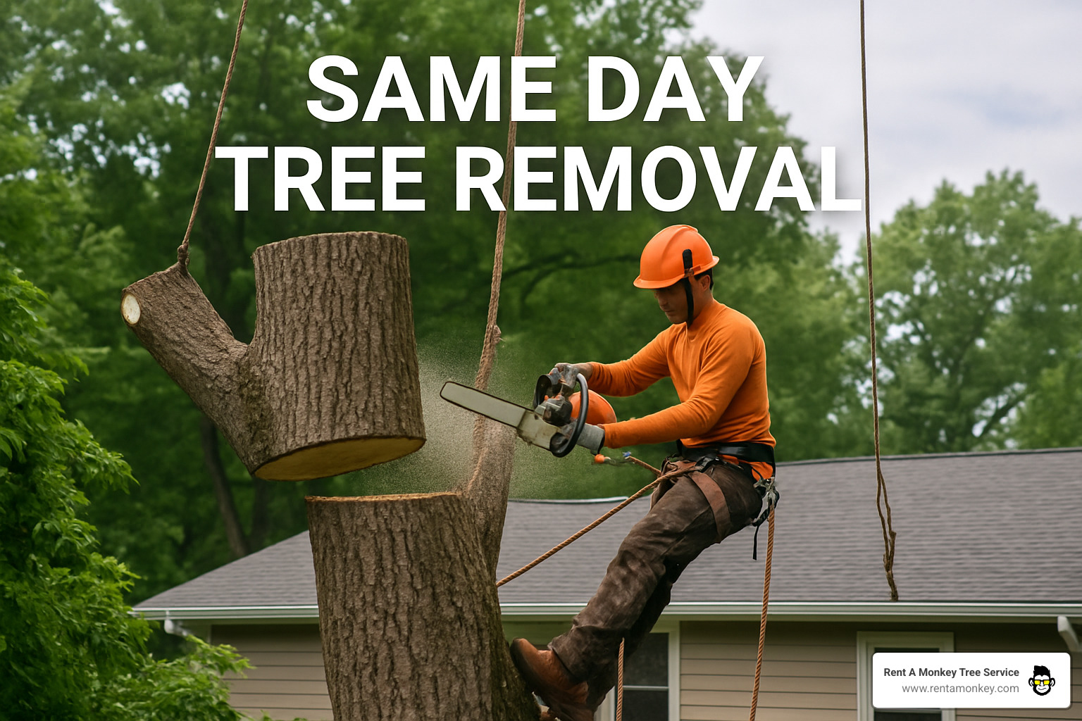 pie chart showing cost breakdown for same day tree removal including labor, equipment, permits, cleanup, and disposal - same day tree removal