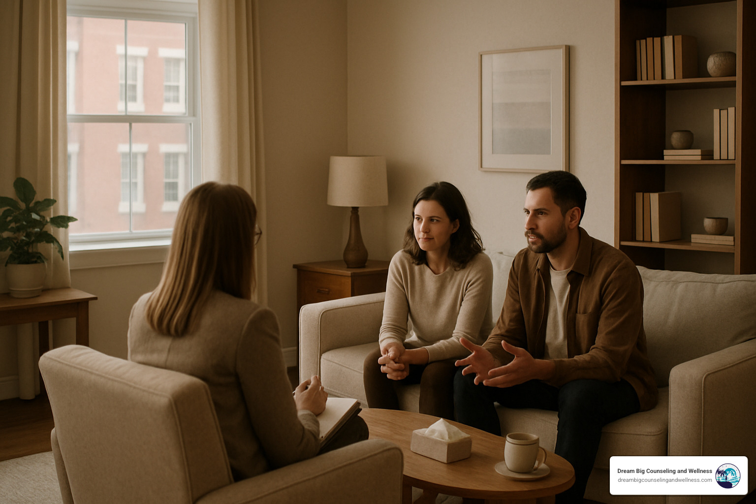 Couple having a meaningful conversation - Georgetown couples counseling