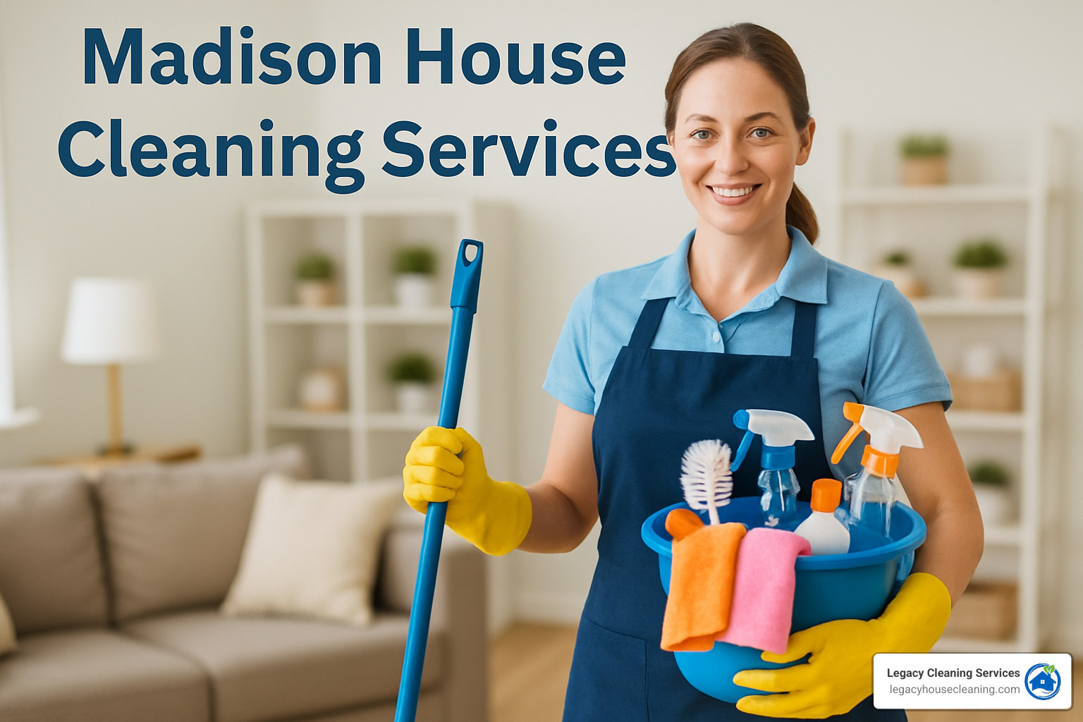 Professional cleaning team working in a Madison home - Madison house cleaning services