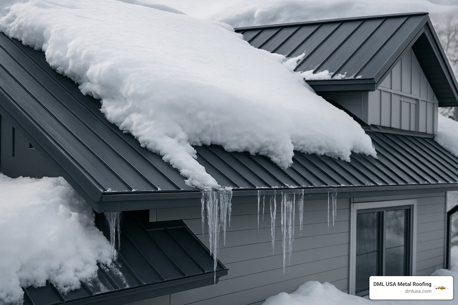 metal roof under heavy snow - metal roof shingles