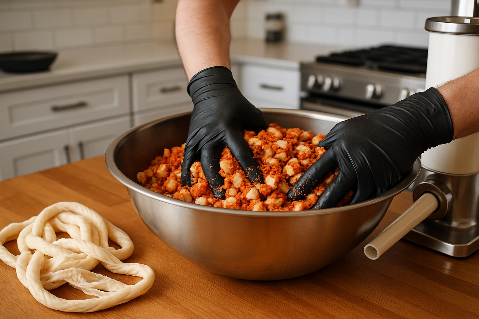 sausage making process - chorizo sausage making process - chorizo