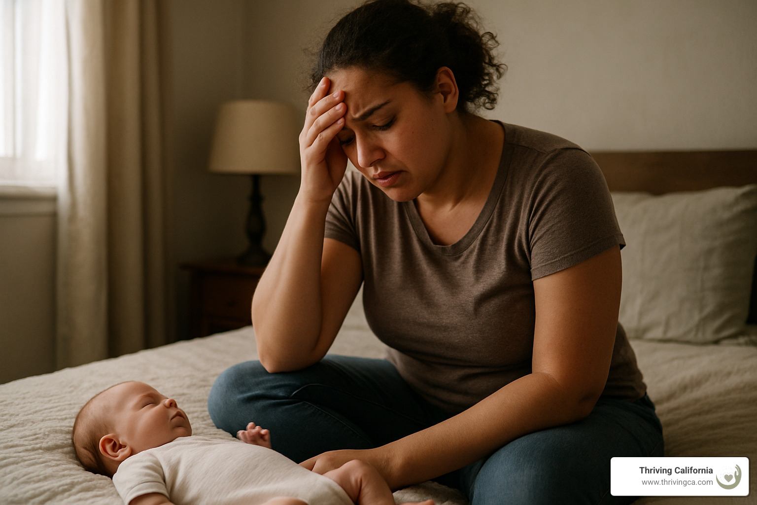 mother experiencing birth trauma symptoms - birth trauma healing