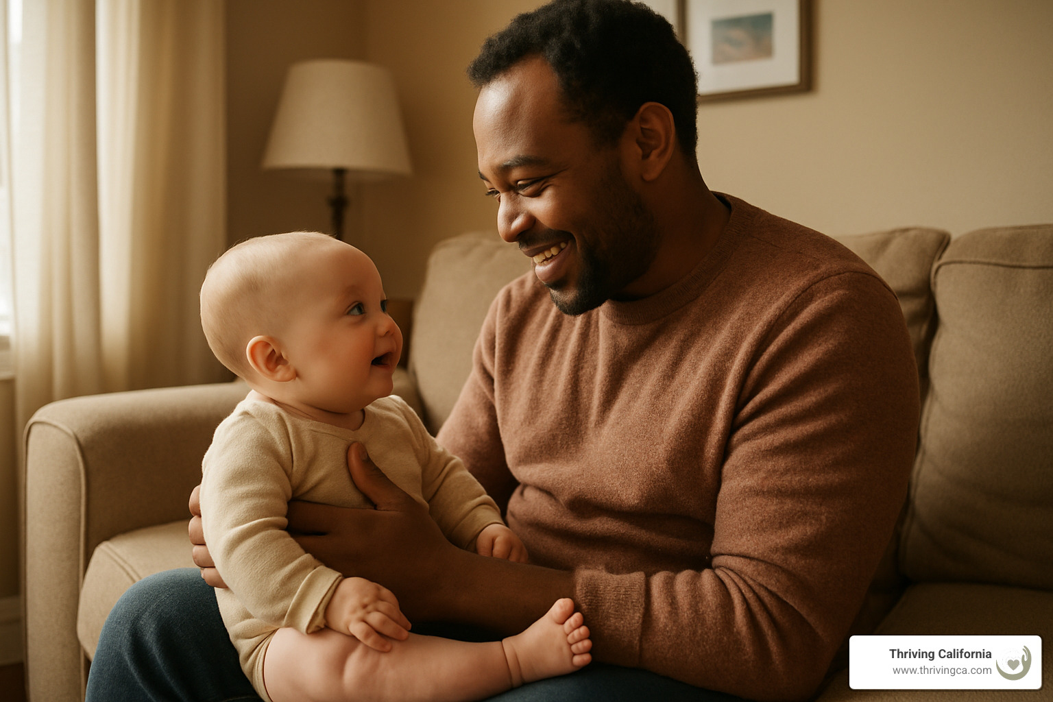 parent and baby making eye contact - counseling for new parents