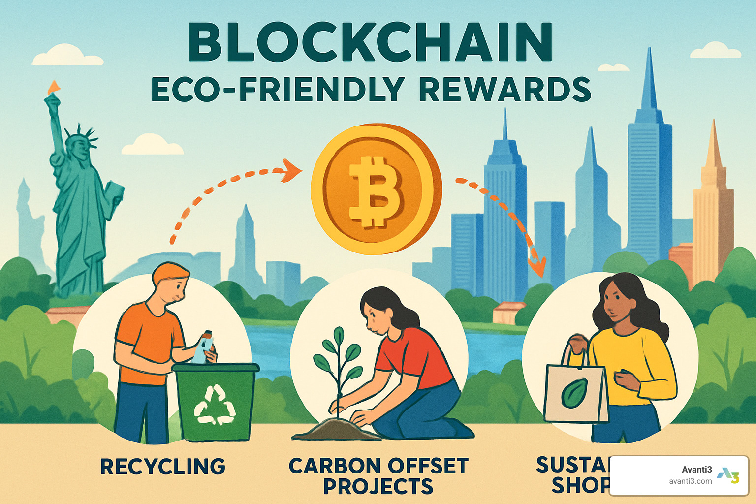 Eco-friendly blockchain rewards workflow - Blockchain rewards system