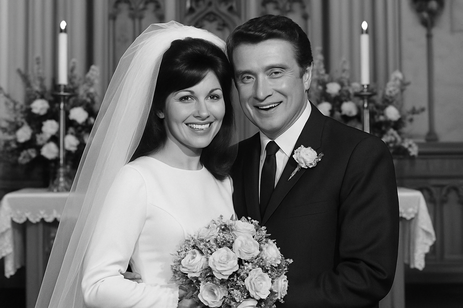 Joy and Regis Philbin's 1970 wedding photo, showing the beginning of their 50-year marriage - joy philbin