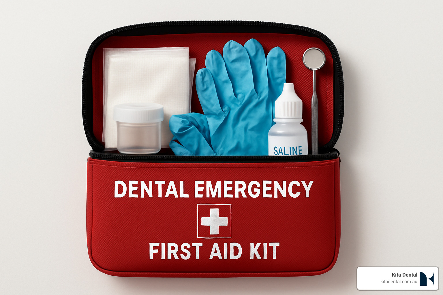 dental emergency first aid kit - emergency dentist mascot