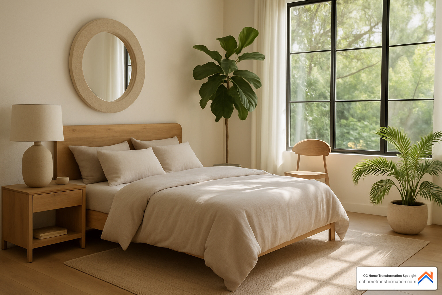 organic modern bedroom - home renovation trends