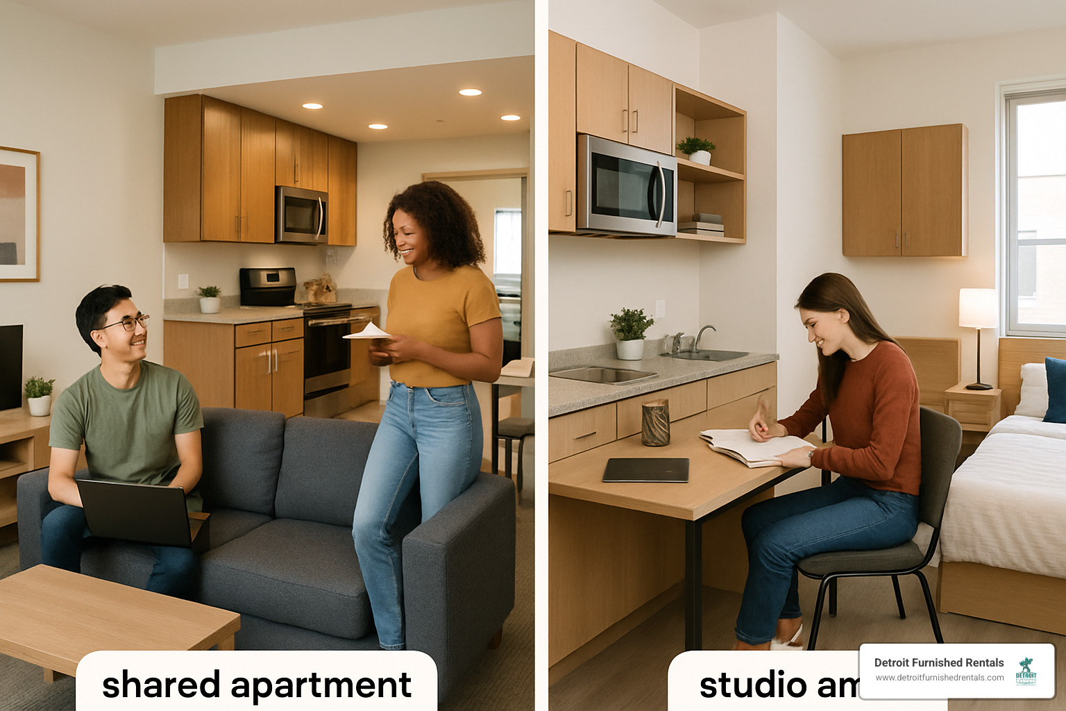 shared apartment vs studio comparison - student housing companies
