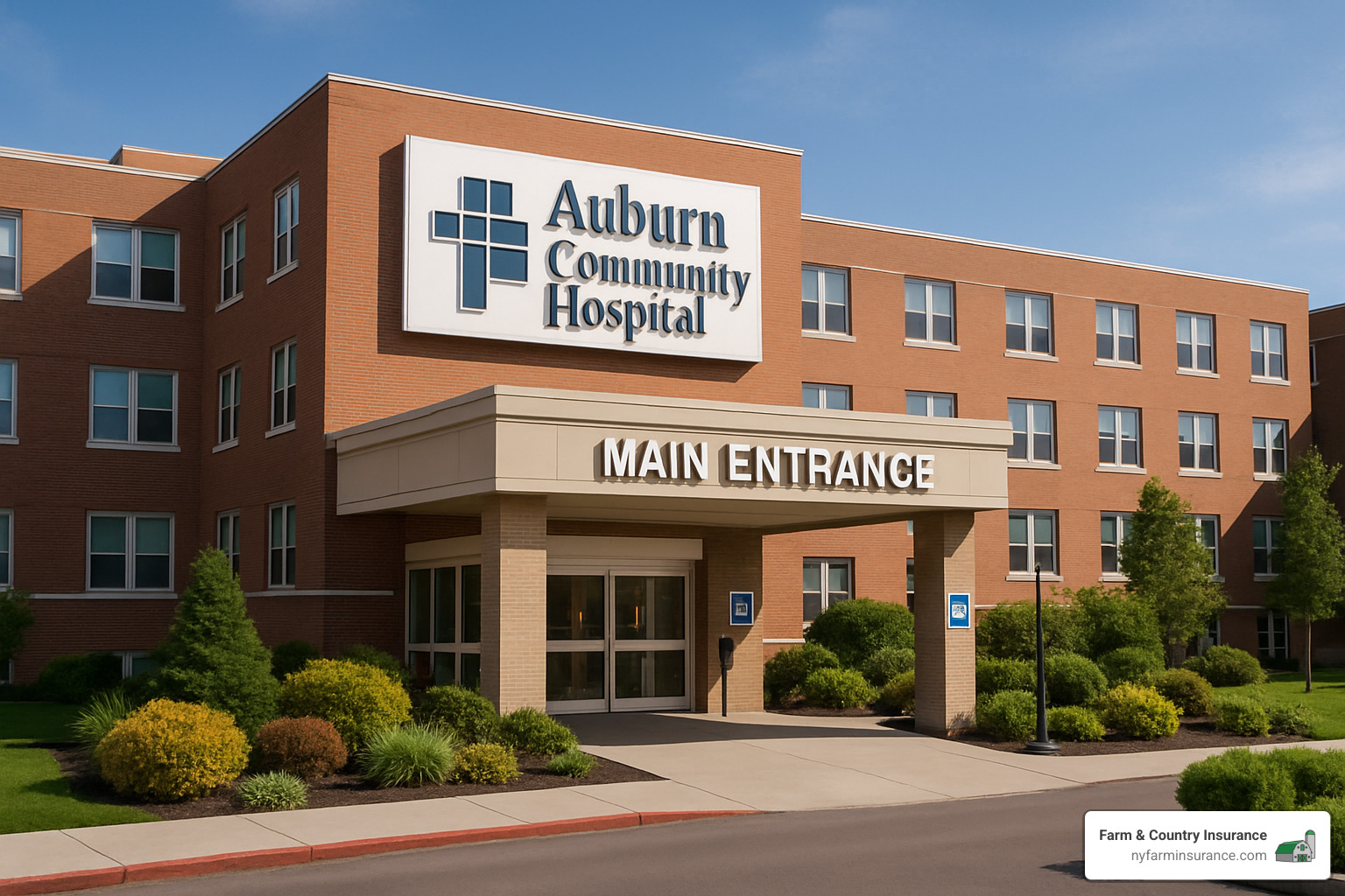 Auburn Community Hospital entrance - health insurance auburn ny