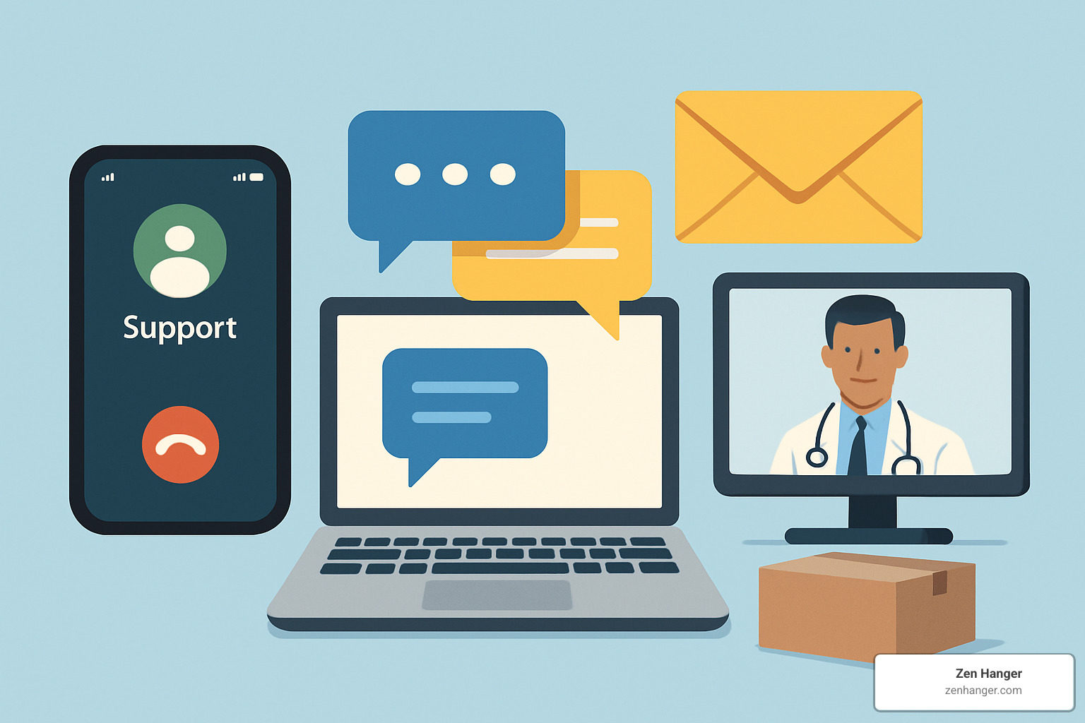 support channels: phone, email, live chat, telehealth portals, discreet shipping - male improvement customer service