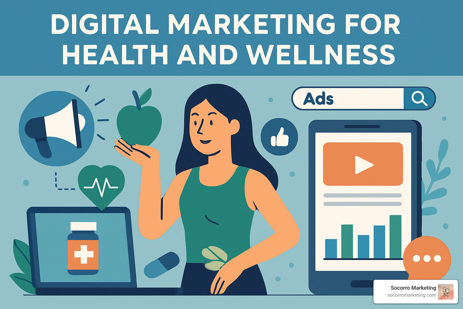 Image: Google Ads dashboard showing campaign performance for a wellness business - digital marketing for health and wellness