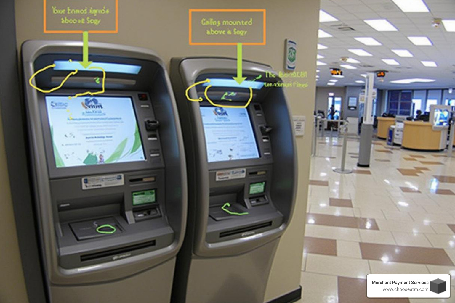 ATM camera positions - where are cameras on atm machines