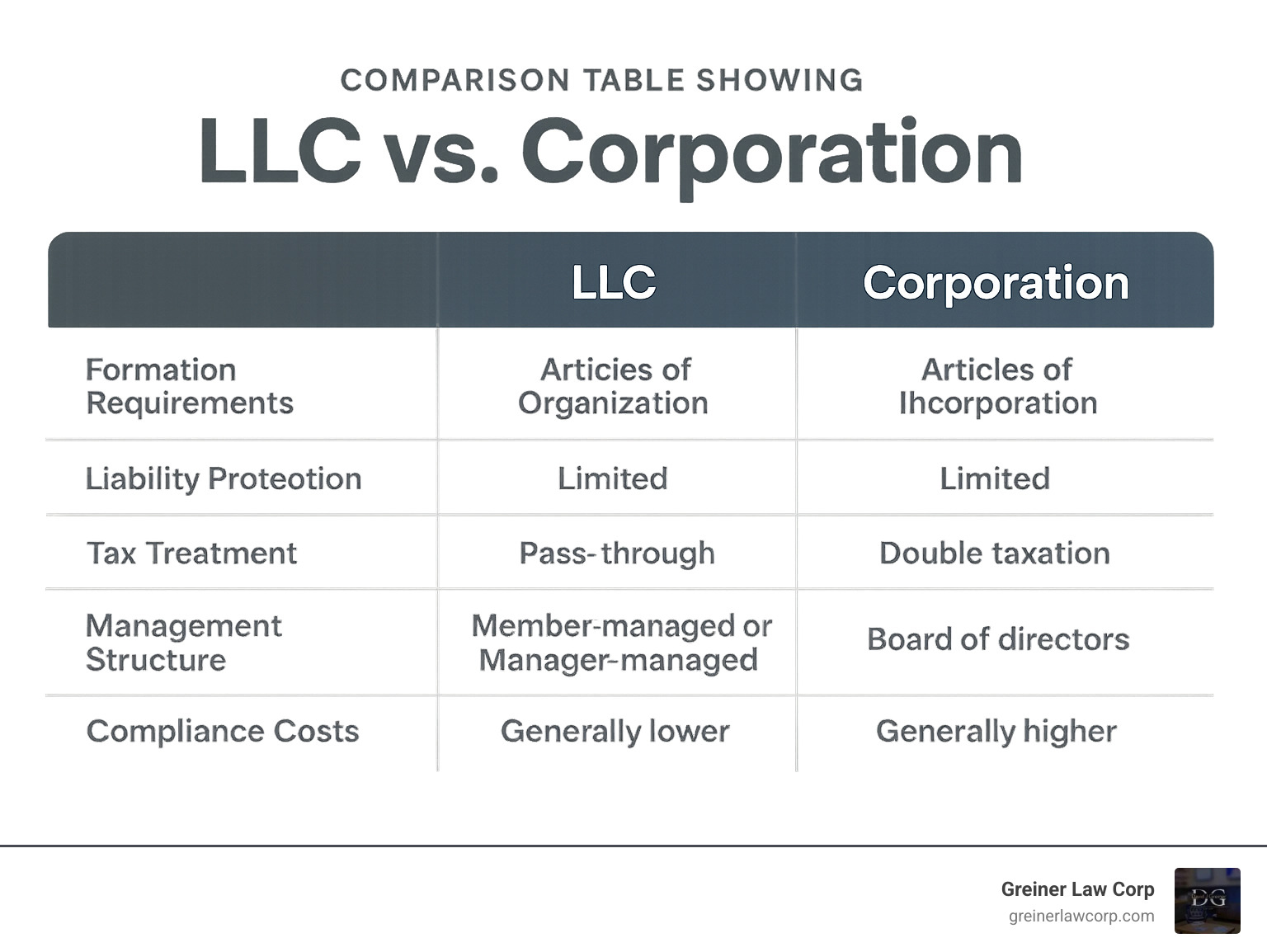 Snapshot of Liability And S Corp Formation Cost