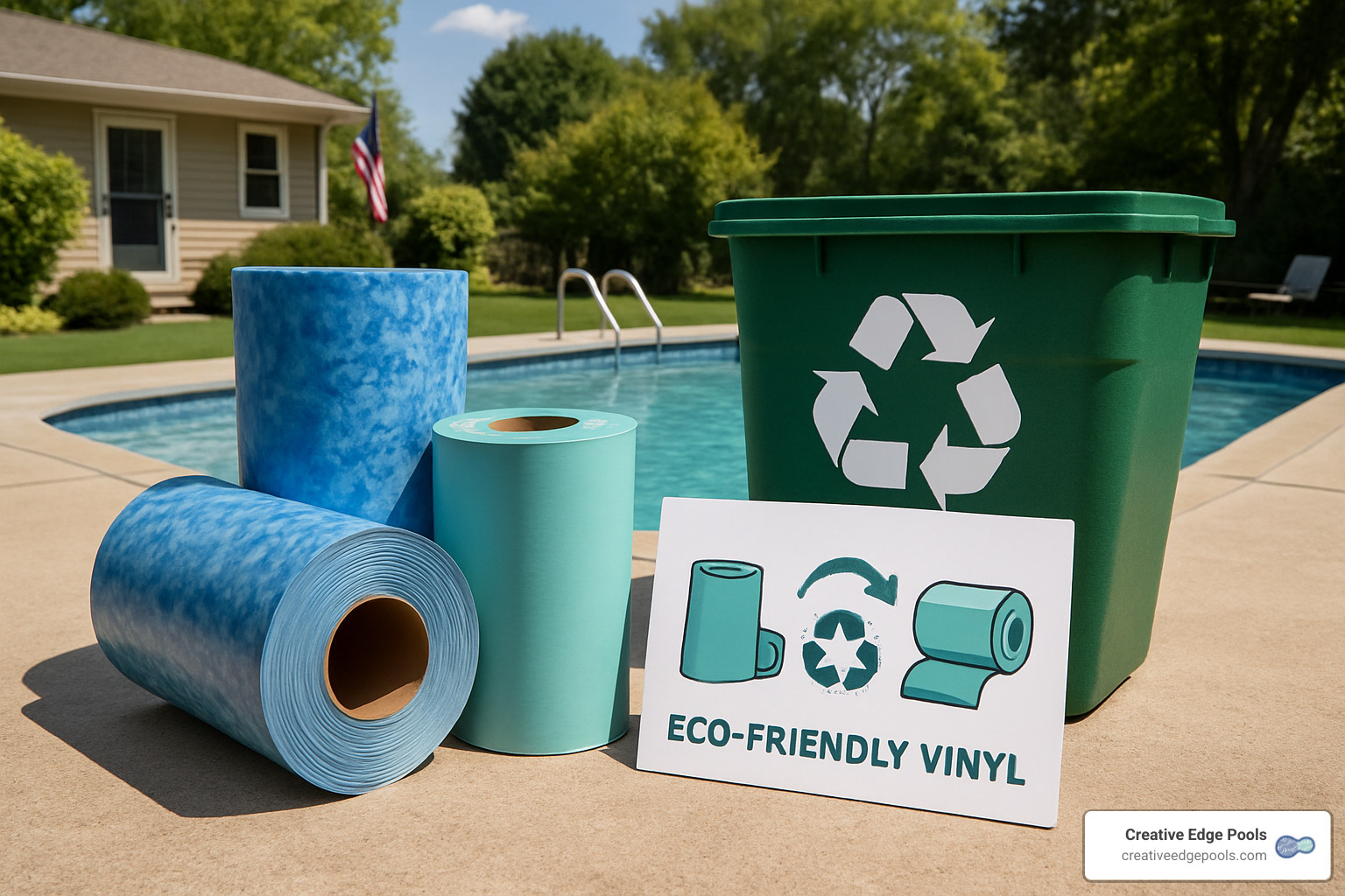 eco-friendly pool liner materials and recycling process - custom inground pool liners
