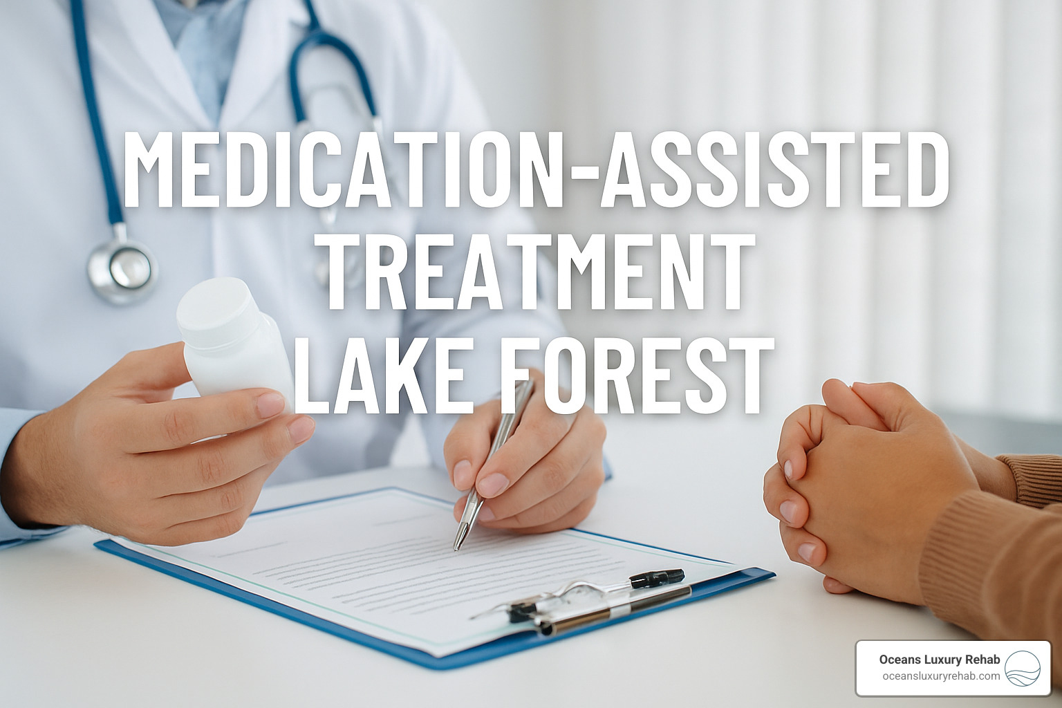 hands holding insurance card while checking coverage for addiction treatment - medication assisted treatment Lake Forest